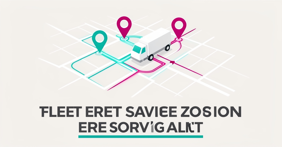 Flat illustration of a city map with location pins, route lines, and a truck icon in teal and magenta, headline reading Dominate Local Search.