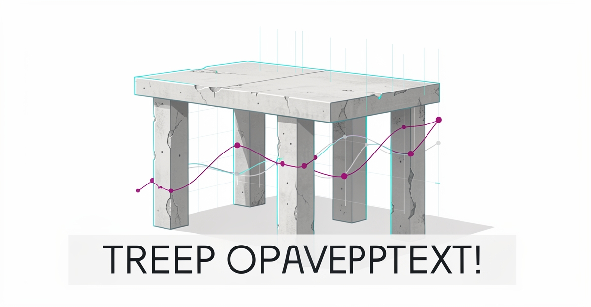 A modern flat illustration of aging concrete with performance tracking visuals, accented in brand colors, featuring the headline 'Proof That Lasts' in the lower third.