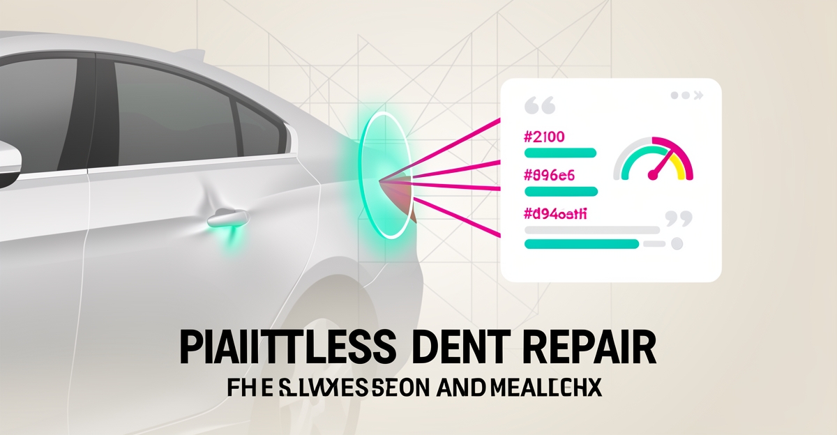 Flat illustration of a car panel being scanned by AI with teal and magenta accents, headline reading Instant AI Quotes.