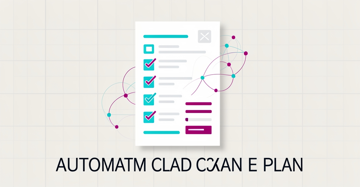Flat illustration showing AI generating personalized respite care plans with teal and magenta brand accents.