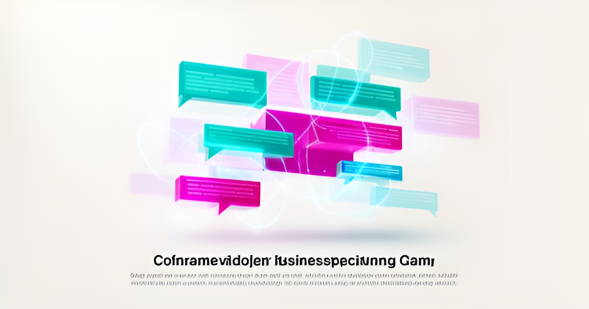 Flat illustration of a website assembling itself from chat bubbles and UI blocks in teal and magenta with the headline AI Builds It.