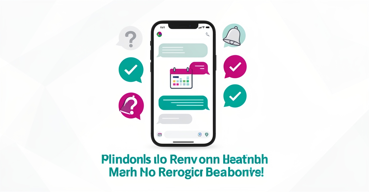 Flat illustration of a smartphone turning silent visitor inquiries into instant bookings with AI chat and calendar notifications.