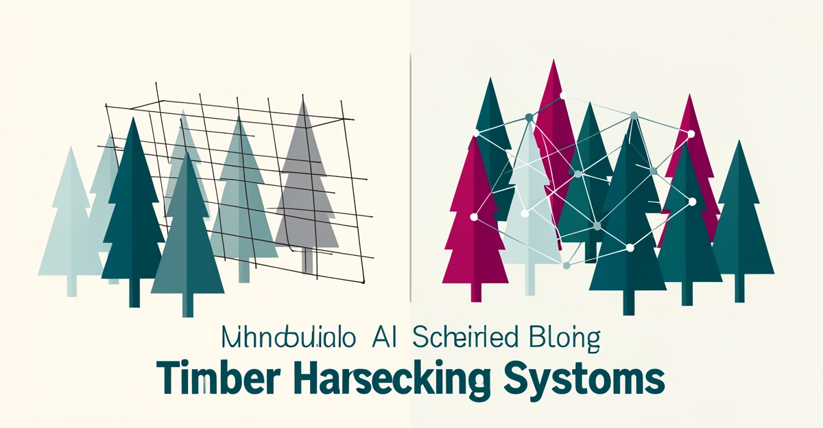 Flat illustration of a stylized teal forest overlaid with digital scheduling nodes, with the headline 'Book Smarter' in the lower third.