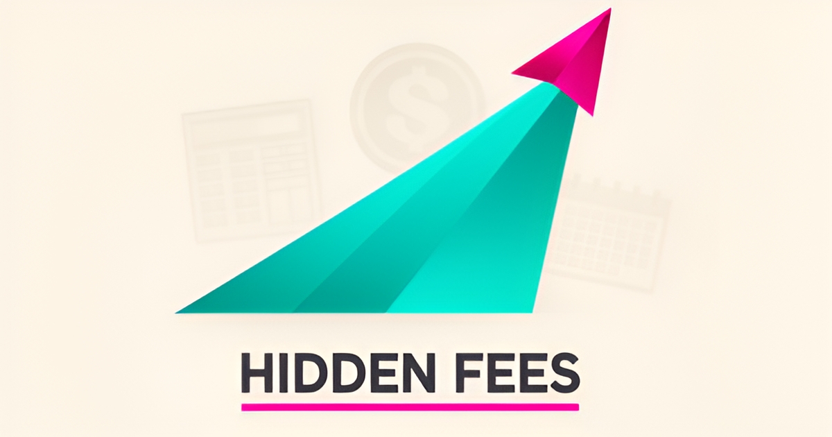 Flat illustration of a price tag climbing steeply upward, highlighting Hostinger's low intro price and higher renewal costs.